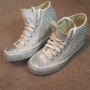 Rhinestone & Pearl Converse
